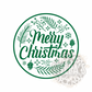 Green Merry Christmas Stickers