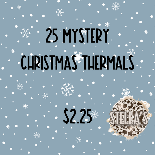 Mystery Christmas Thermal Stickers