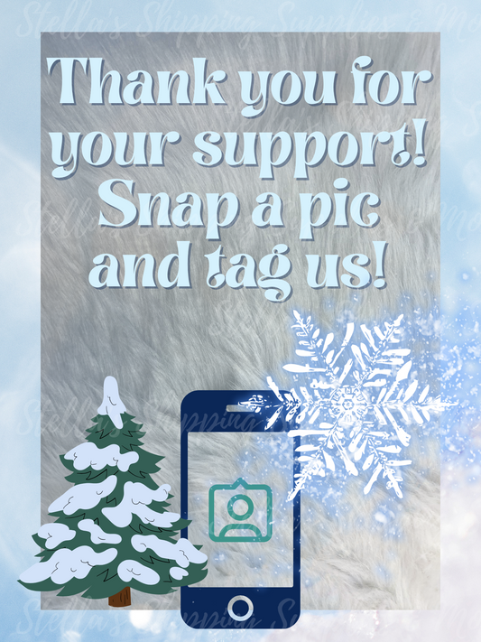 Blue Snow Snap A Pic Cards