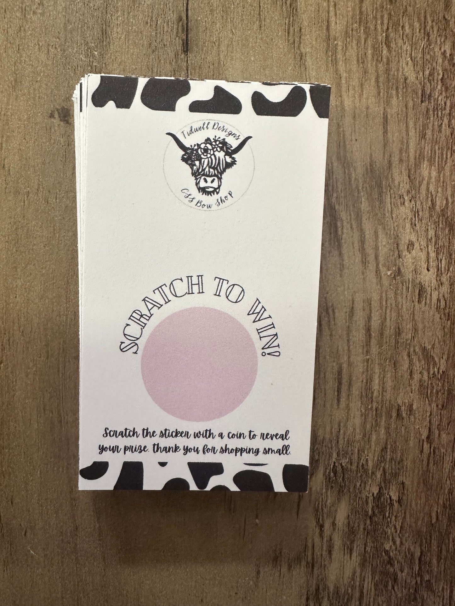 Logo Cow Scratch Off Card Set