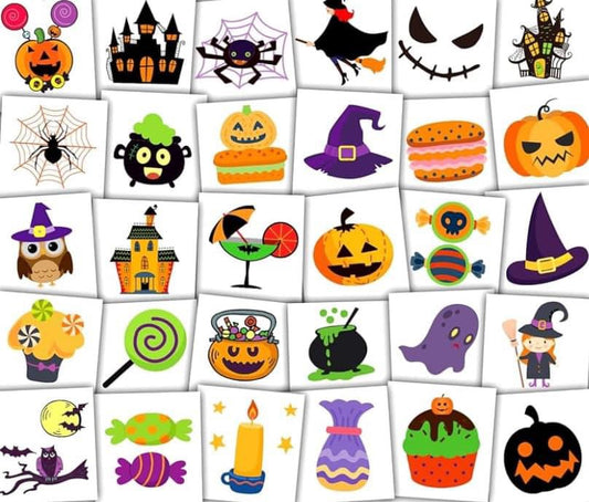 Assorted Halloween Temporary Tattoos