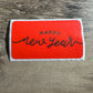 Happy New Year Cursive Thermal Stickers