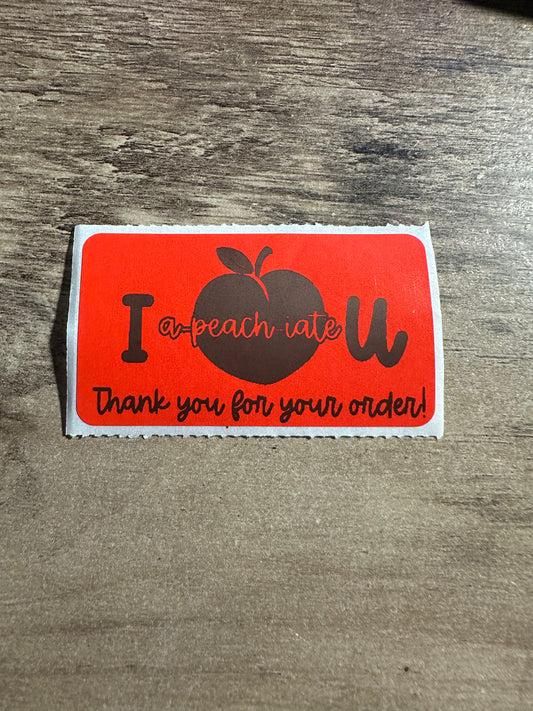 Peach Thermal Stickers