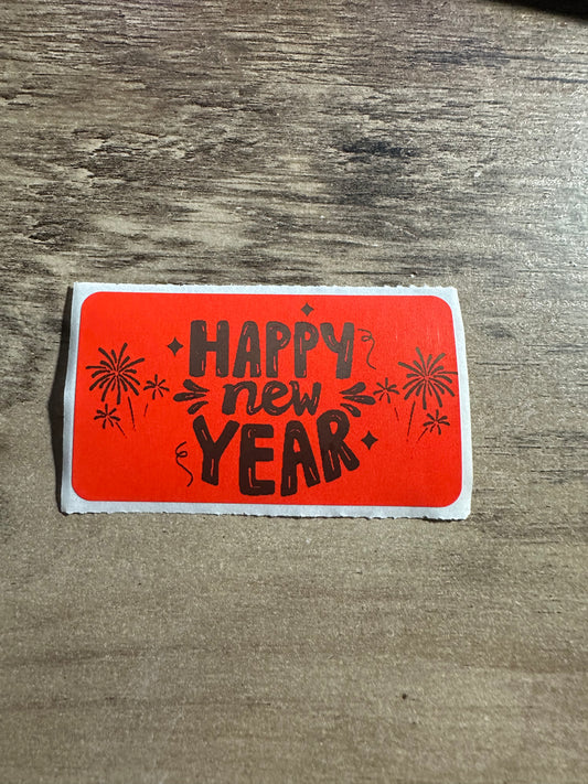 Happy New Year Fireworks Thermal Stickers