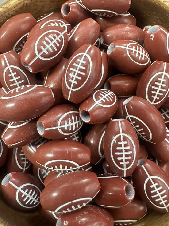 Acrylic Football Beads