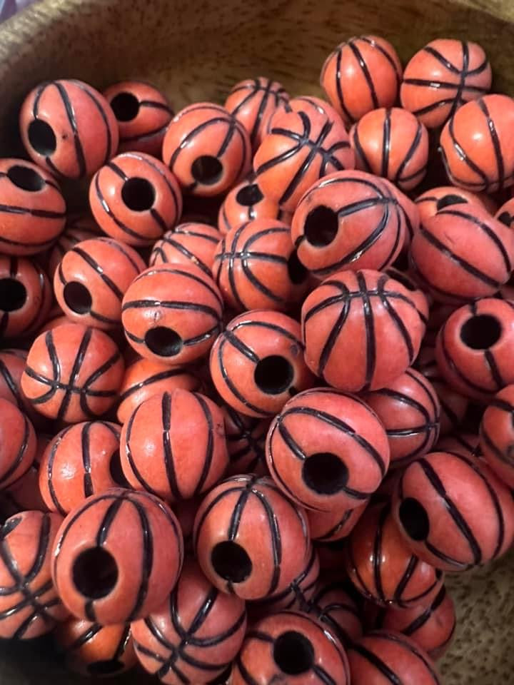 Acrylic Basketball Beads