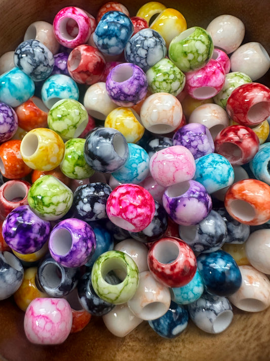 Small Acrylic Watercolor Beads