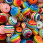 Acrylic Rainbow Stripe Beads