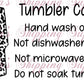 Tumbler Care Thermal Stickers