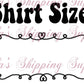 Shirt Size Thermal Stickers