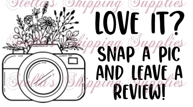 Leave A Review - Camera Thermal Stickers re