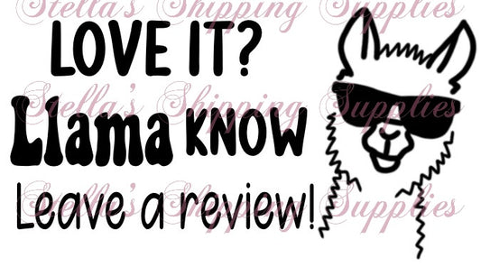 Leave A Review - Llama Thermal Stickers re