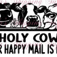 Cow Happy Mail Thermal Stickers