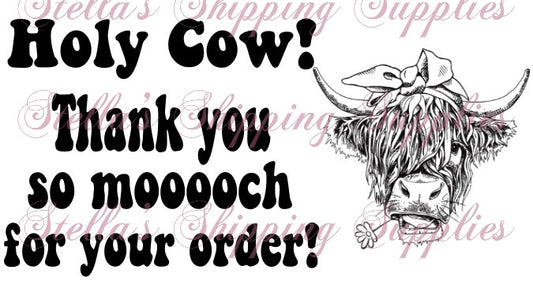 TY Cow Thermal Stickers