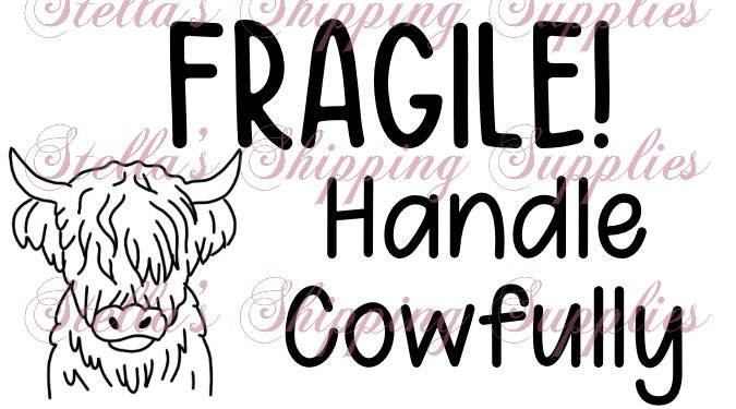 Fragile Cow Thermal Stickers