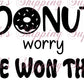 She Won - Basic Donut Thermal Stickers