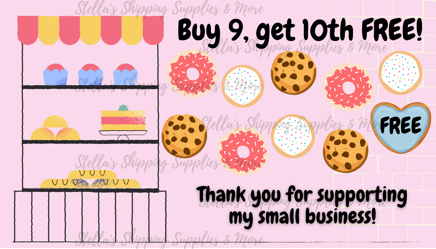 Bakery Punch Card Set