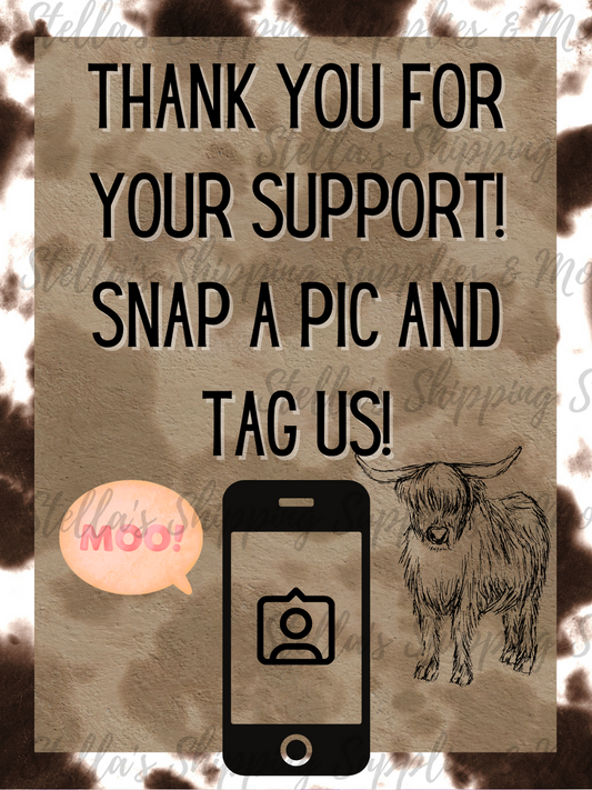 Brown Cow Snap A Pic Cards