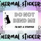 Dancing Cow Thermal Stickers