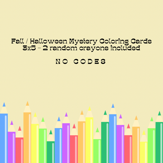 3x5 Mystery Fall/Halloween Coloring Card