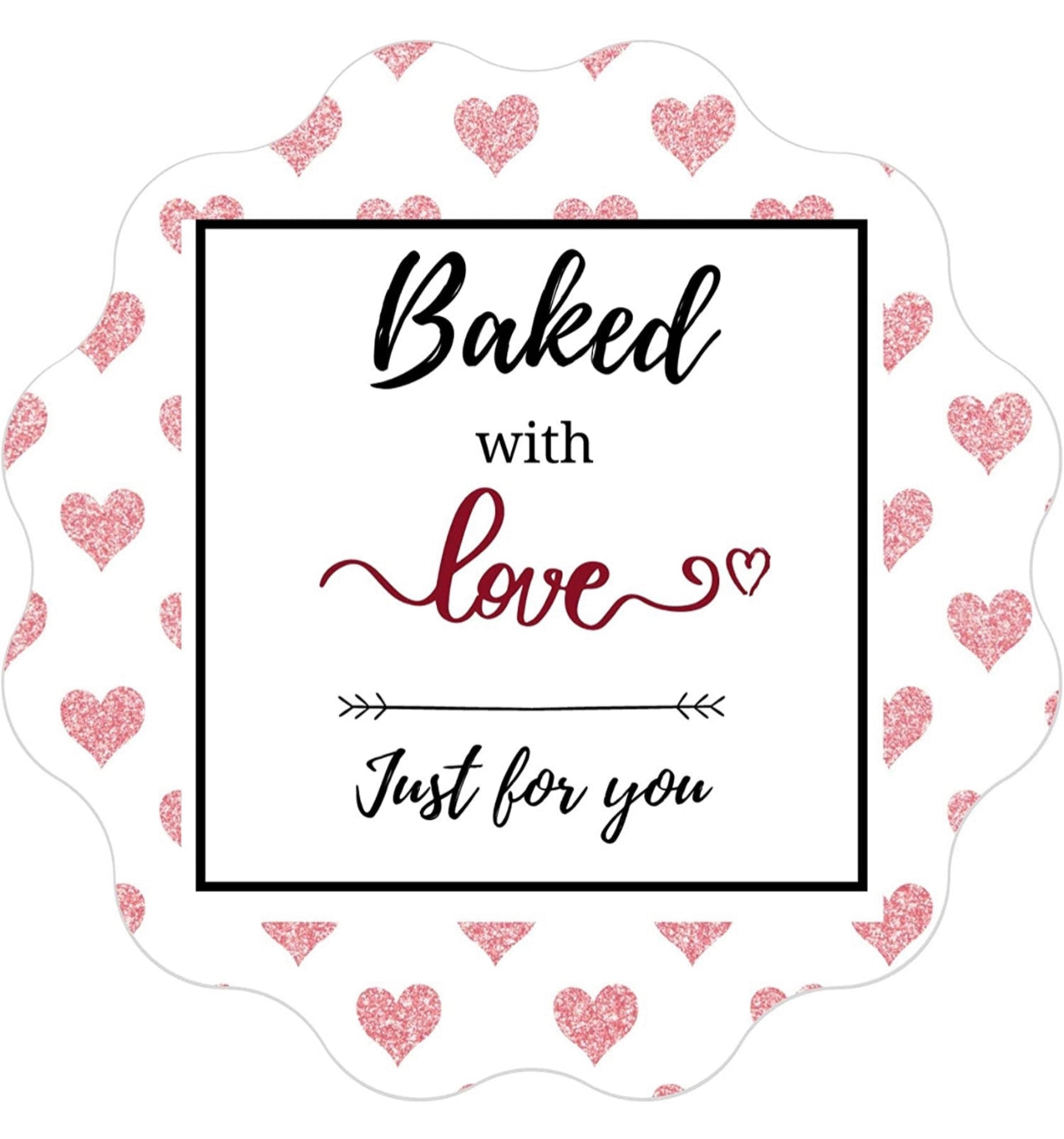 Baked W/Love Stickers