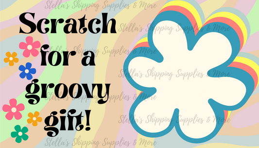 Groovy Flower Scratch Off Card Set