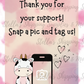 Pink Cow Snap A Pic Cards