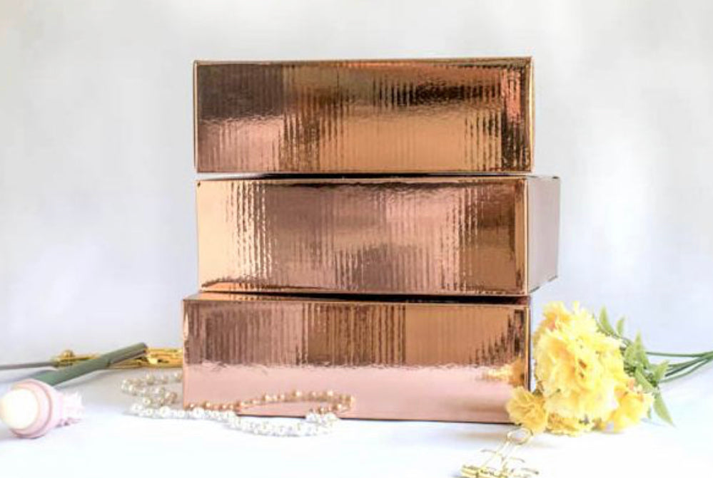 6x6x4 Rose Gold Box