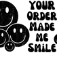 Distressed Smiley Thermal Stickers