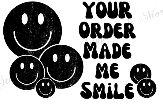 Distressed Smiley Thermal Stickers