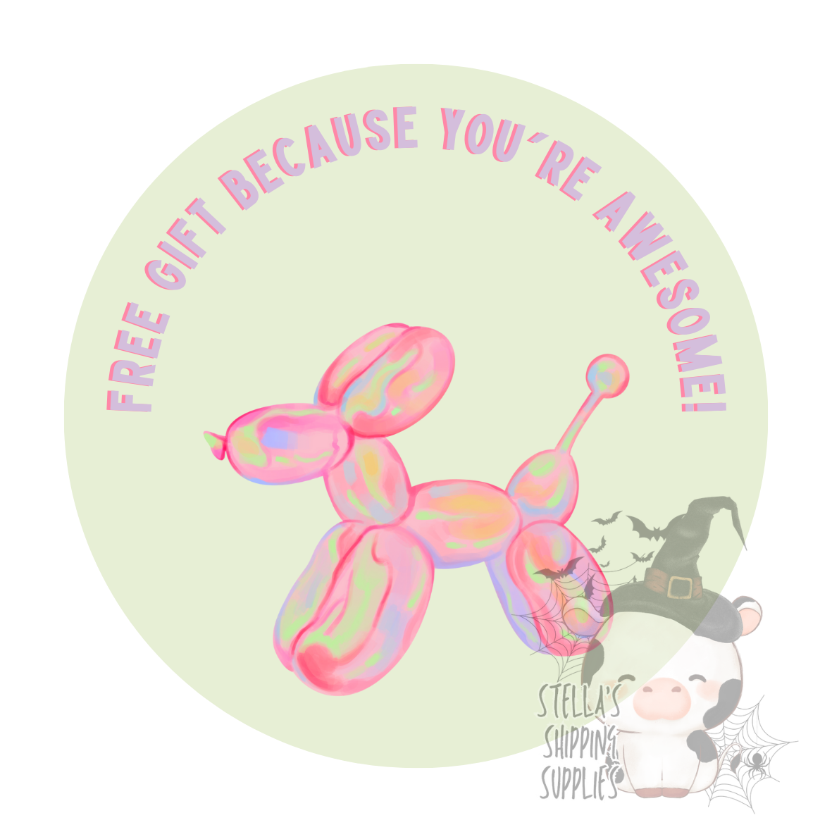 Balloon Dog Free Gift Stickers