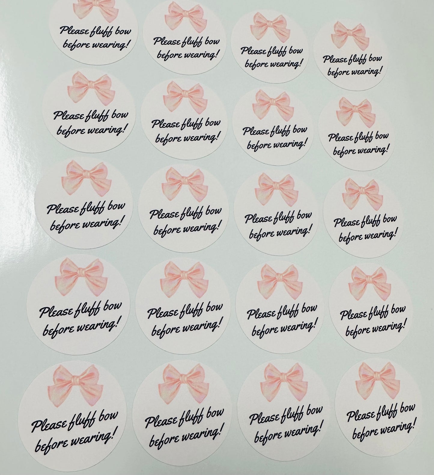 Fluff Bow Stickers