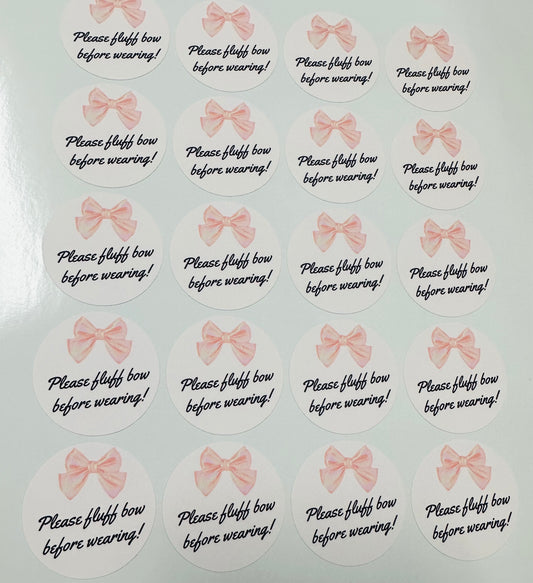 Fluff Bow Stickers