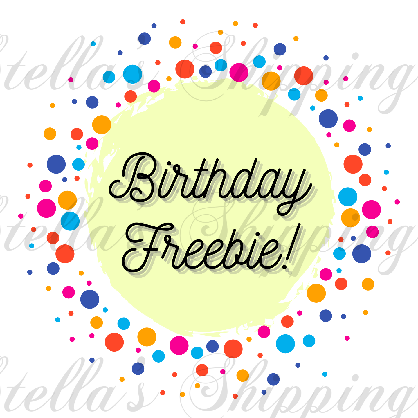 Bday Freebie Stickers