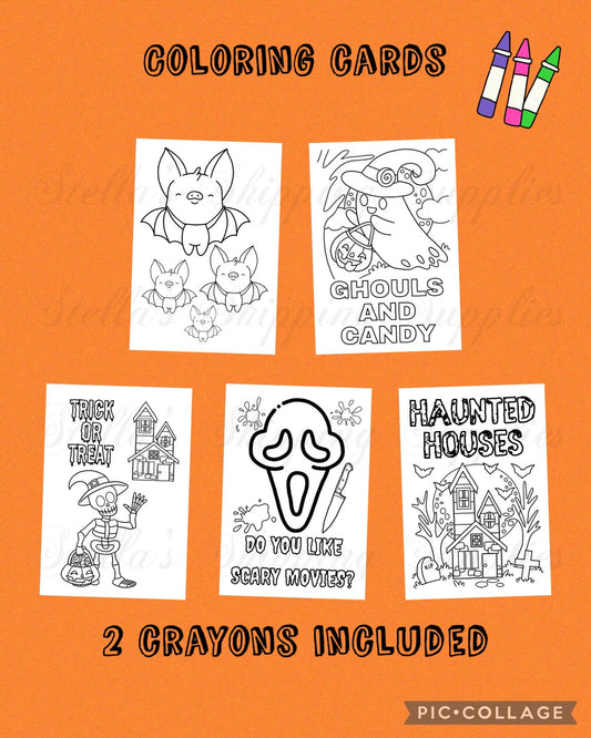 Halloween Coloring Card