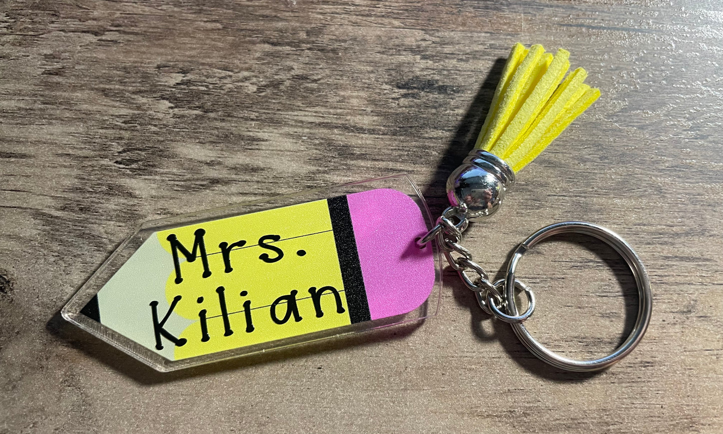 Custom Pencil Keychain