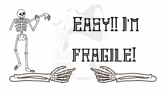Easy Skelly Fragile Thermal Stickers