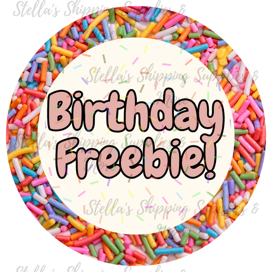 Sprinkle Bday Freebie Stickers