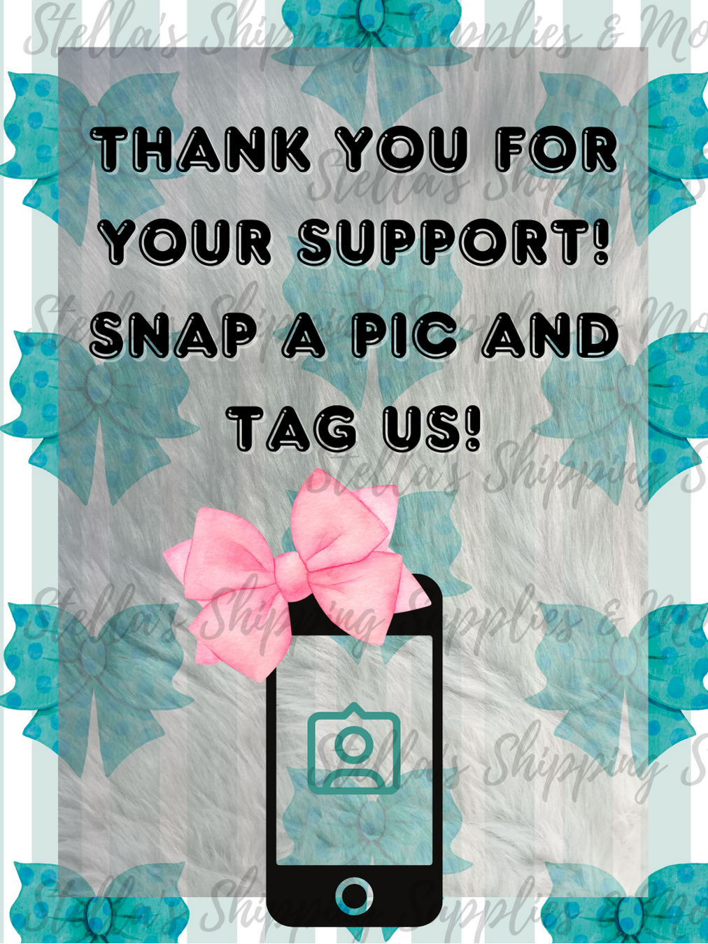 Bow Snap A Pic Cards