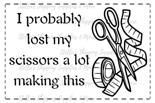 Lost Scissors Thermal Stickers