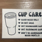 4x6 Tumbler Care Thermal Sticker