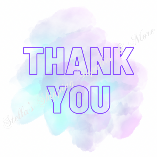 Watercolor Thank You Digital/Sticker