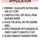 Vinyl Decal Application Cards