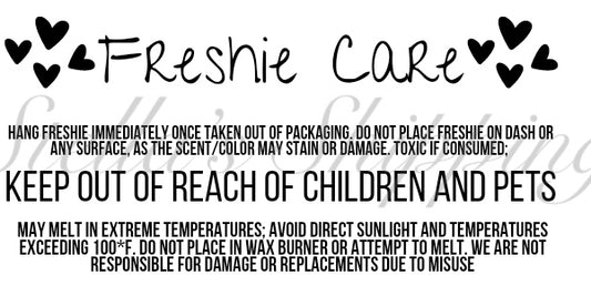 Heart Freshie Care Thermal Stickers