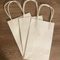 White 5.25x8.44x3 Kraft Bags