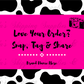 Pink Cow Snap/Tag/Share Business Cards