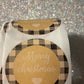 White Plaid Xmas Stickers