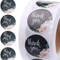 Black Floral TY Stickers