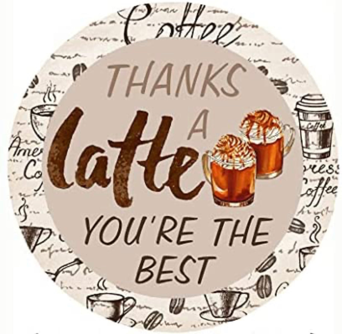 Thanks A Latte Stickers