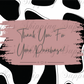 Cow TY For Your Business Cards